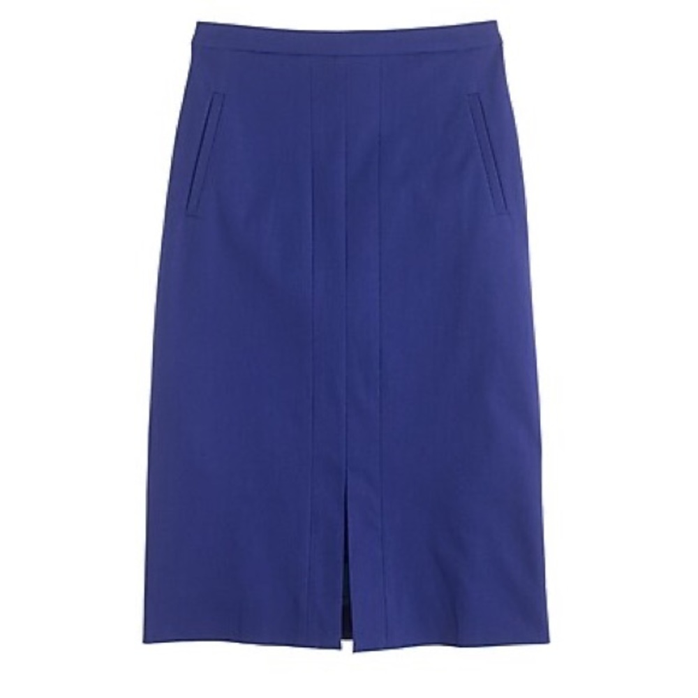 J. Crew “A-line” Skirt Bi-Stretch Cotton Cobalt